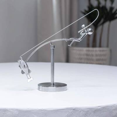 独立站爆款The Fisherman Balancing Sculpture渔夫平衡雕塑