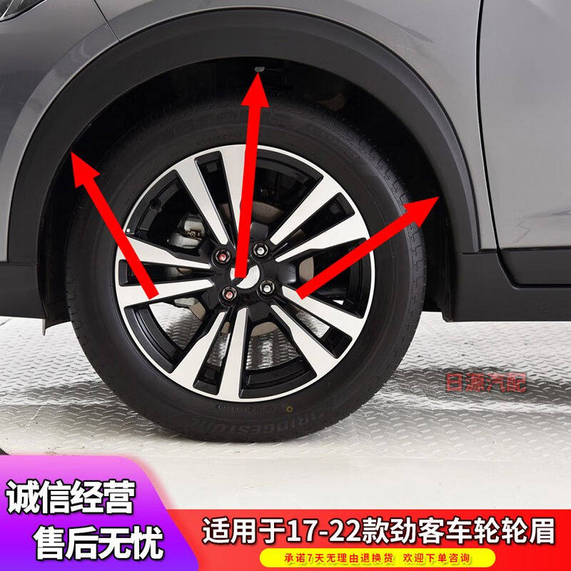 适用2017-22款劲客轮眉前后防撞擦条叶子板裙边18192021年逍客侧