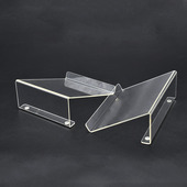 加宽办公桌面座机电话架超市电话机增高托架平板笔记本电脑展示架