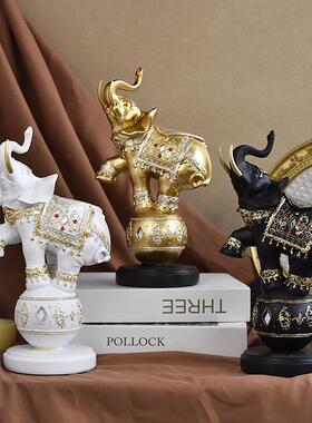 可爱动物大象戏球摆件现代家居酒柜小装饰品开业礼物送父亲教师节