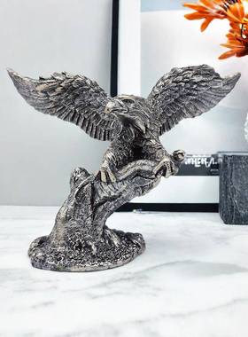 美式创意老鹰工艺品动物桌面摆件电视柜摆设家居酒柜书架装饰