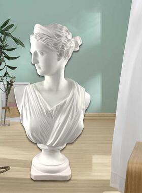 欧式树脂月亮女神摆件仿石膏雕像家居装饰品 ins风客厅电视柜酒柜