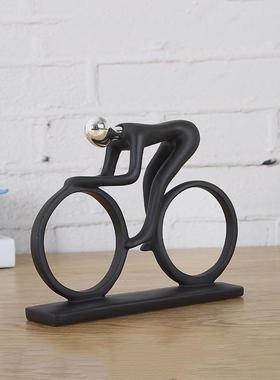 运动自行车树脂摆件电视柜办公室酒柜品330办公桌树脂手工摆件