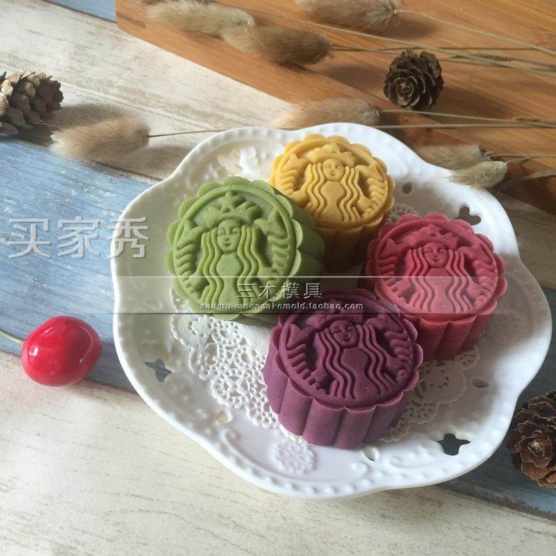 xyt三木家时尚星爸克蛋糕月饼模具手压1片装506375流心制作塑料