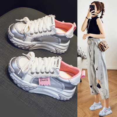 厚底内巴黎老爹鞋女显脚小2026新款秋季爆款真皮轻便休闲单鞋