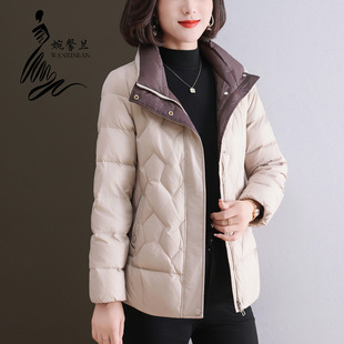 贵夫人品牌女装上衣2025新款时尚白鸭绒羽绒服中老年女宽松