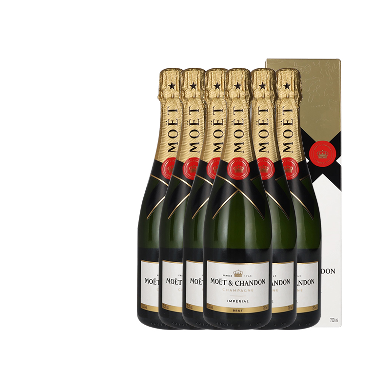 法国Moet&Chandon经典酩悦香槟750ML*6瓶 起泡葡萄酒海外进口洋酒