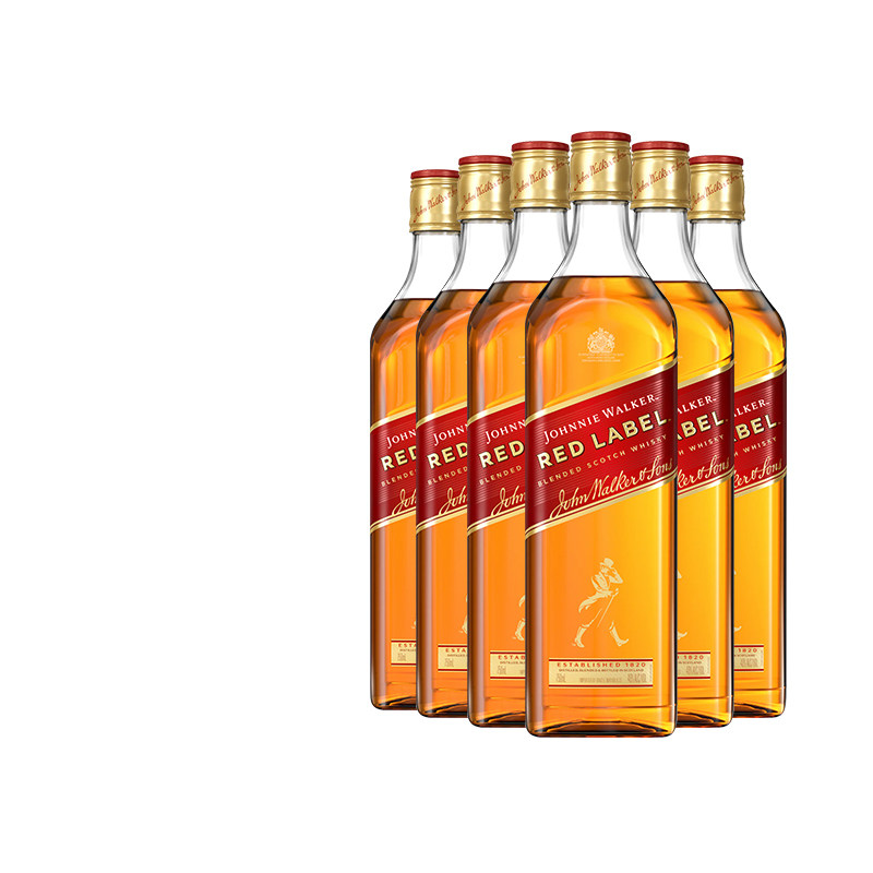 Johnnie Walker/尊尼获加红牌700ML*6组合装苏格兰威士忌进口洋酒