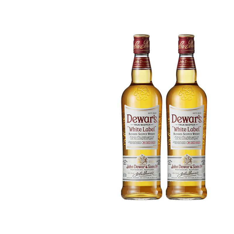 Dewar’s 帝王白牌1000ML双瓶 苏格兰调和威士忌海外进口洋酒调酒