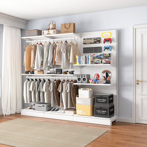 威能金属衣柜落地式安装简便