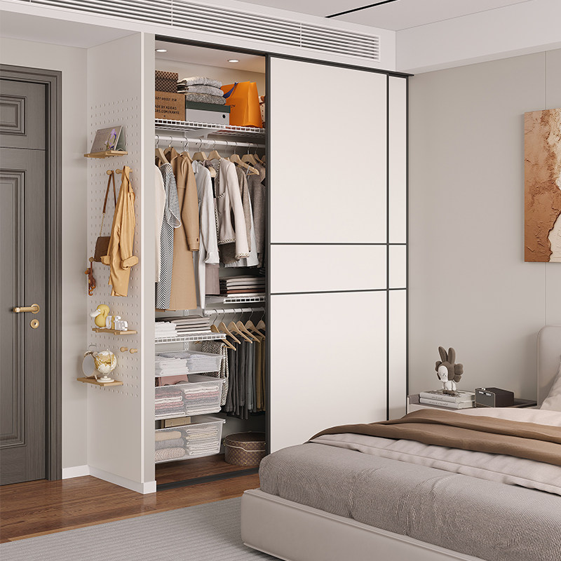 威能金属衣柜衣帽间开放式步入式走入式砌墙货架式框架衣柜定制