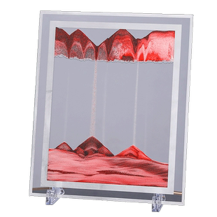 流沙画摆件沙漏3d立体动态解压创意高级感客厅办公室装饰生日礼物