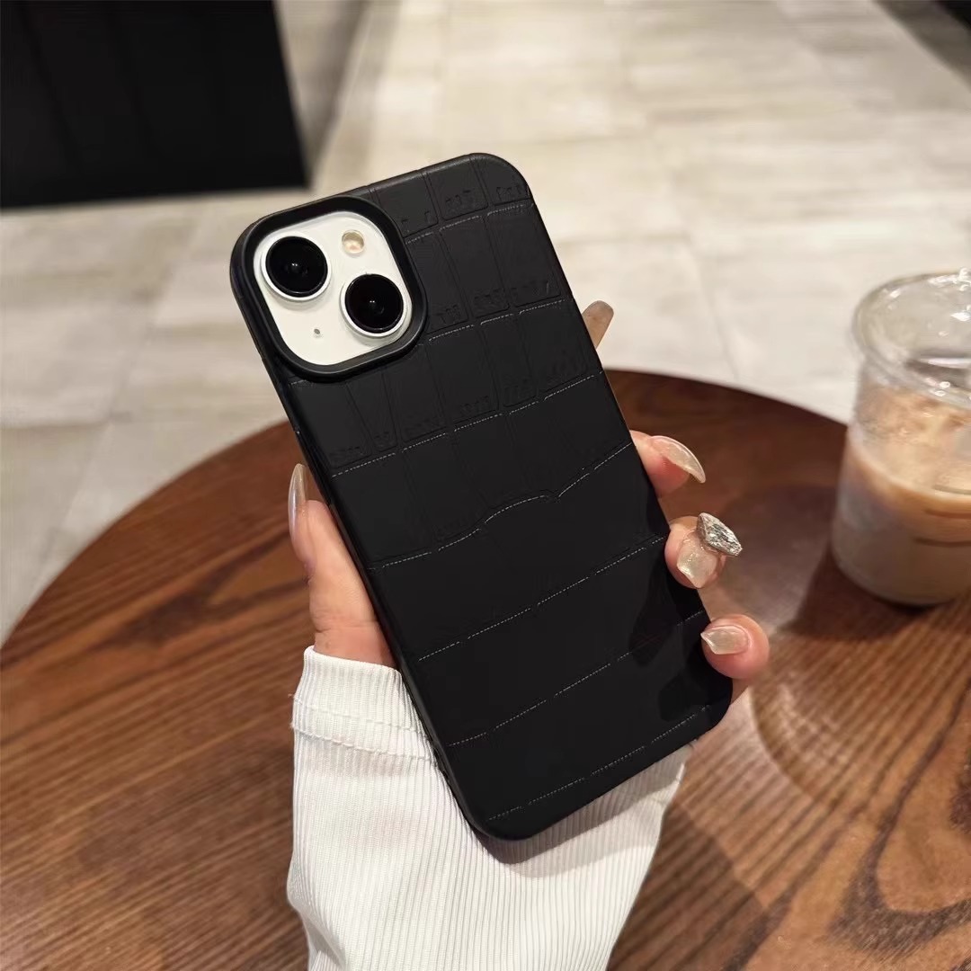 新款仿皮纹适用苹果15promax手机壳iphone14简约高级感纯色保护套13硅胶软壳12全包防摔11男女潮牌15plus耐脏