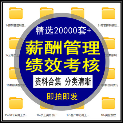 绩效考核与薪酬激励管理方案设计员工KPI体系制度企业评价标准