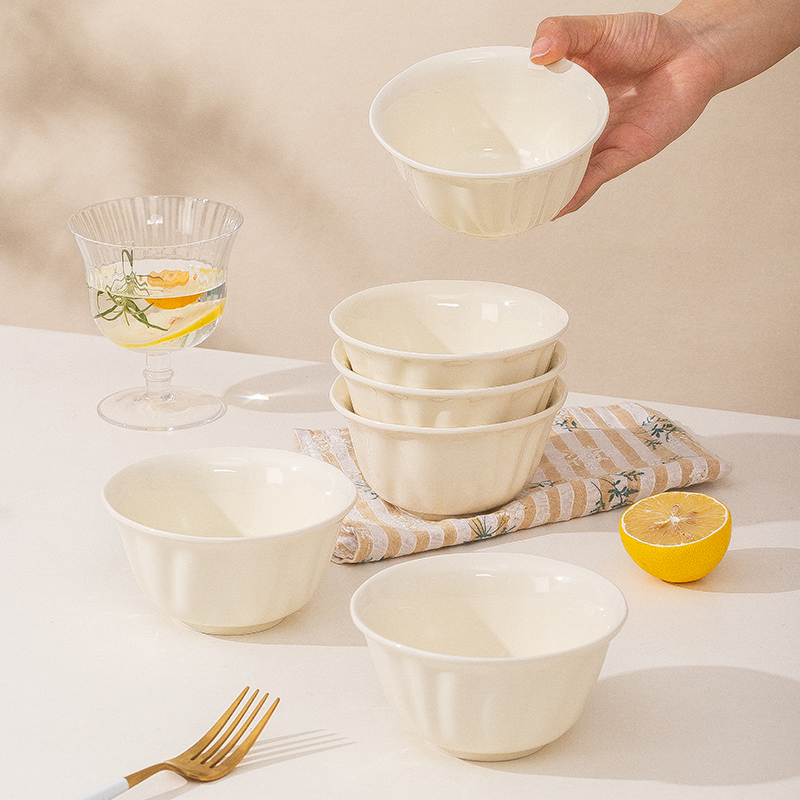 司晨玉蝶陶瓷家用米饭碗