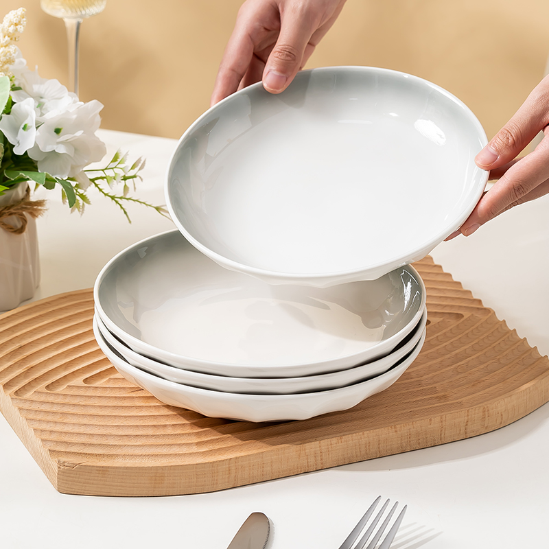 盘子菜盘家用2024新款陶瓷餐盘创意个性高级感简约碗碟套装餐具