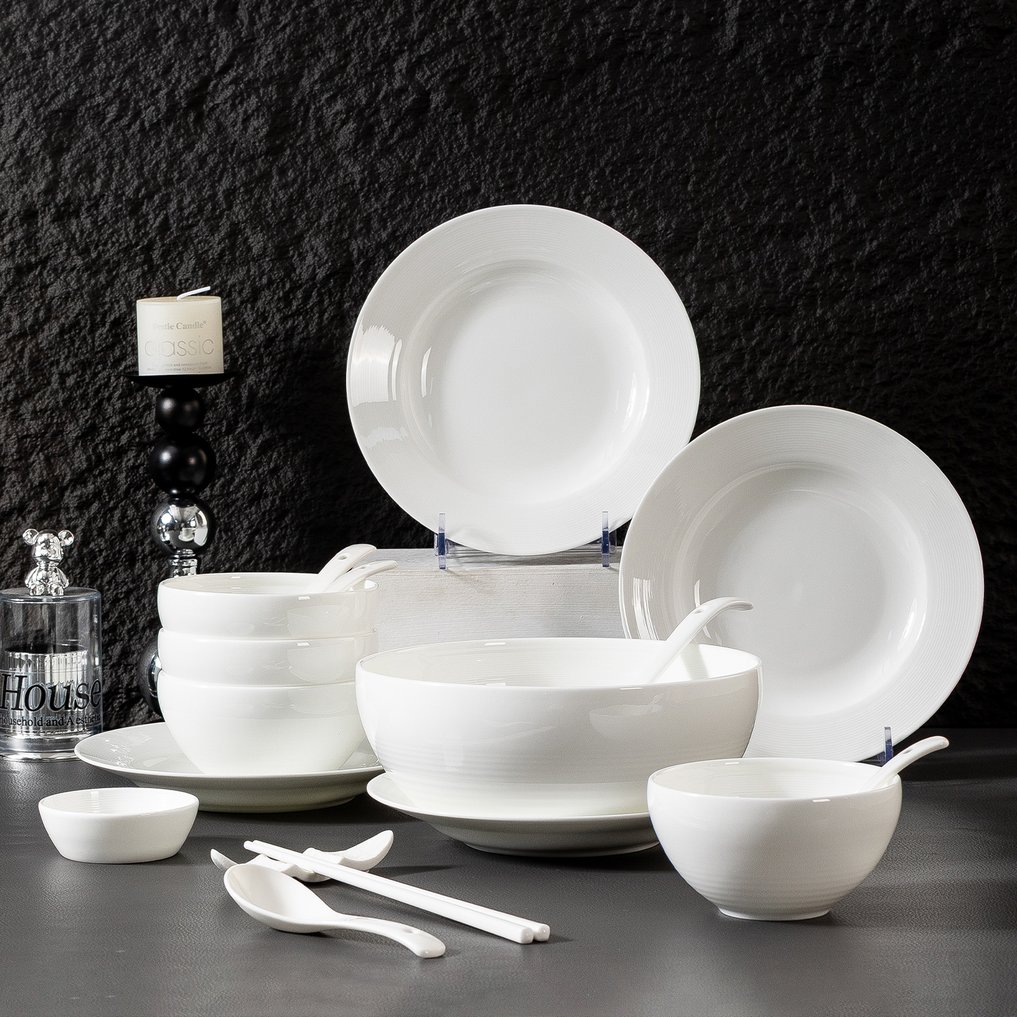 耐用易清洗陶瓷家用碗碟套装