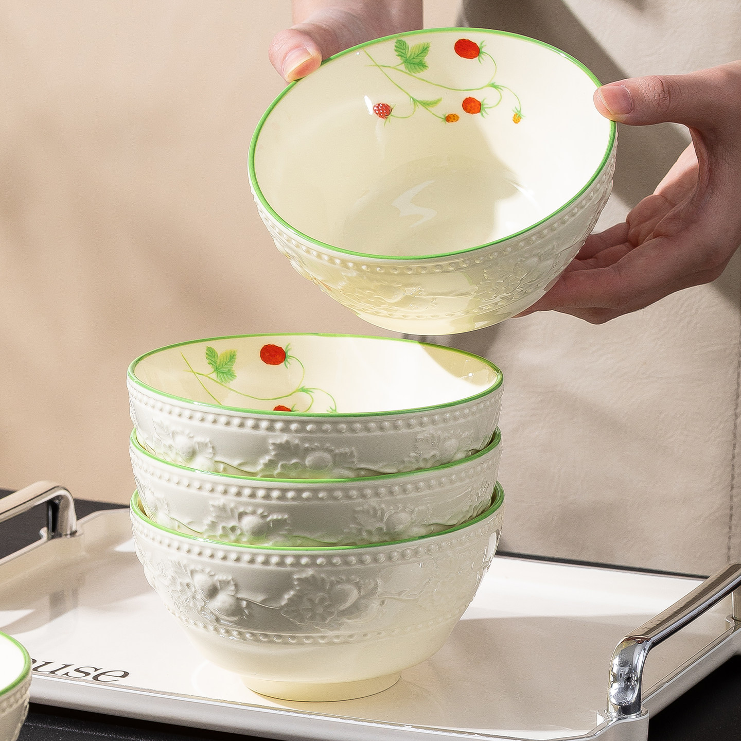 碗家用2025新款陶瓷米饭碗吃面碗创意小号汤碗蒸蛋碗餐具碗碟套装,餐饮具,碗,淘宝优惠券,粉丝福利购,淘宝优惠卷