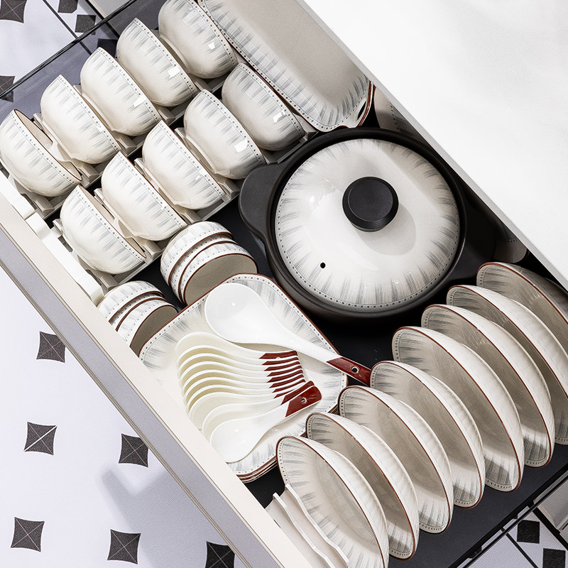 自由组合日式碗碟套装家用2025新款陶瓷米饭碗盘子菜盘高级感餐具