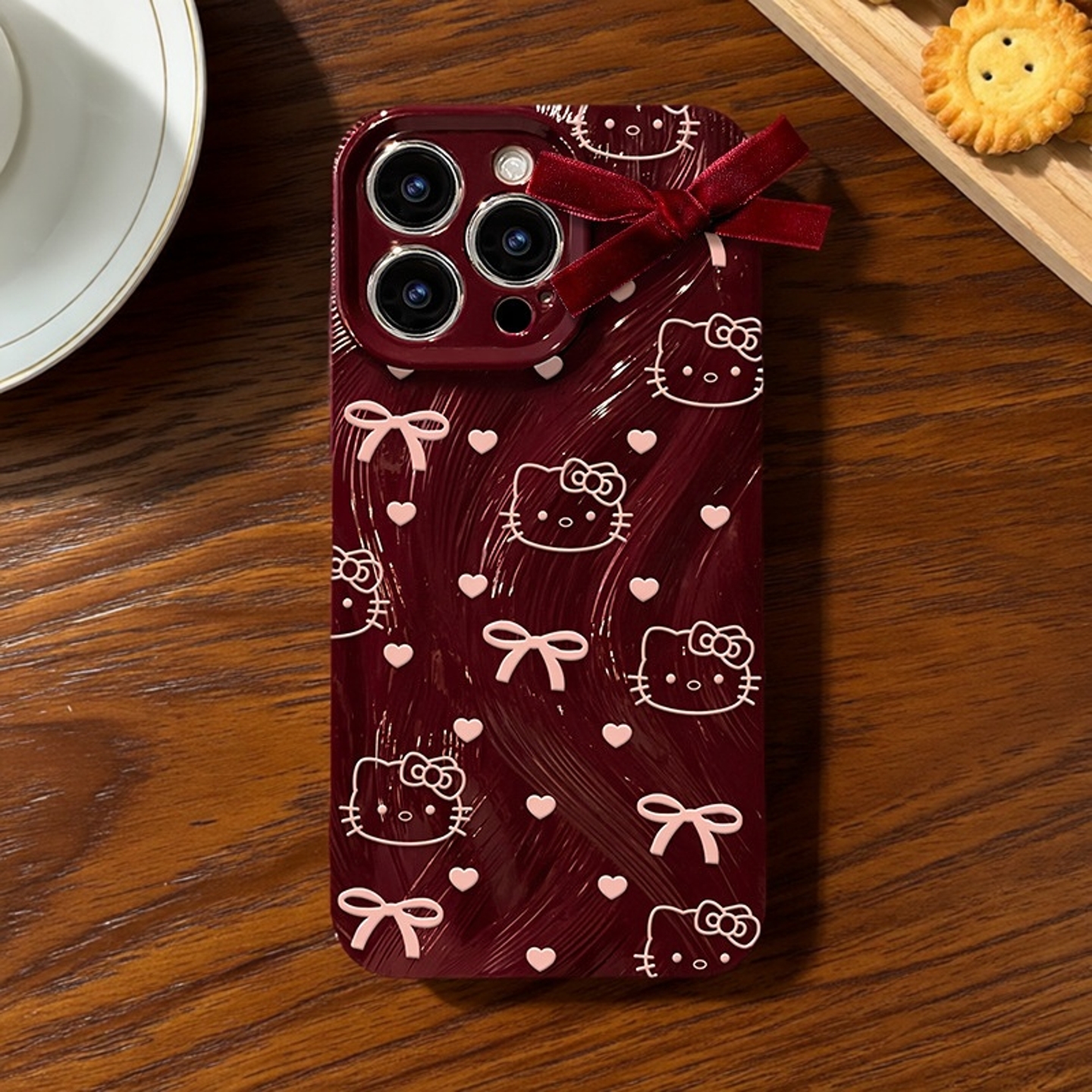 猫咪蝴蝶结适用苹果16pro手机壳