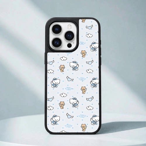 适用苹果17ProMax手机壳女款磨砂防摔ins风KT猫小众高级感二合一iPhone16/15/14/13/12/11