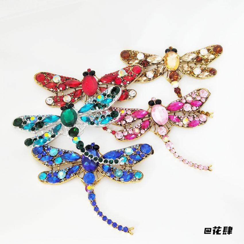 配饰小动物衣服胸针领针蜻蜓大气别针复古玻璃胸花爆款时尚夸张,饰品/流行首饰/时尚饰品新,胸针,淘宝优惠券,粉丝福利购,淘宝优惠卷