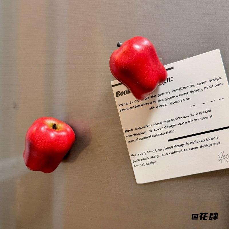 树脂洞洞板装饰圣诞节礼物苹果冰箱贴白雪公主的红苹果新年留言贴