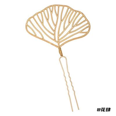 创意发饰银杏叶发簪簪子精美叶脉中国风礼物新中式古风送人头饰