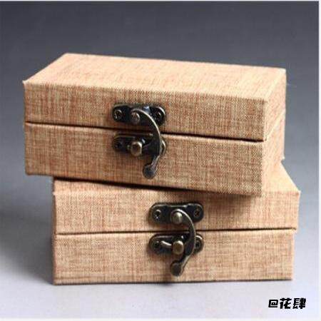 手工麻布锦盒刻章书法篆刻印章盒 古玩盒 收纳盒收藏麻布盒