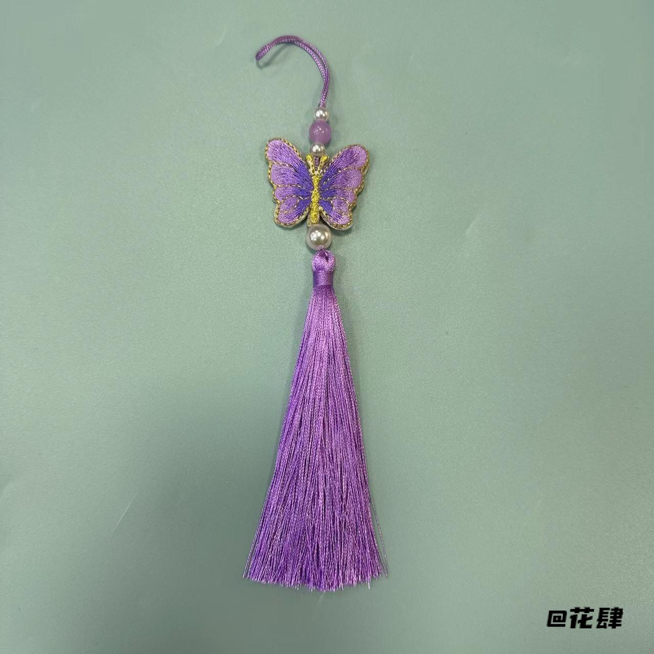 穗子汉服童装刺绣精品国风简约新款服装配件流苏蝴蝶饰品diy