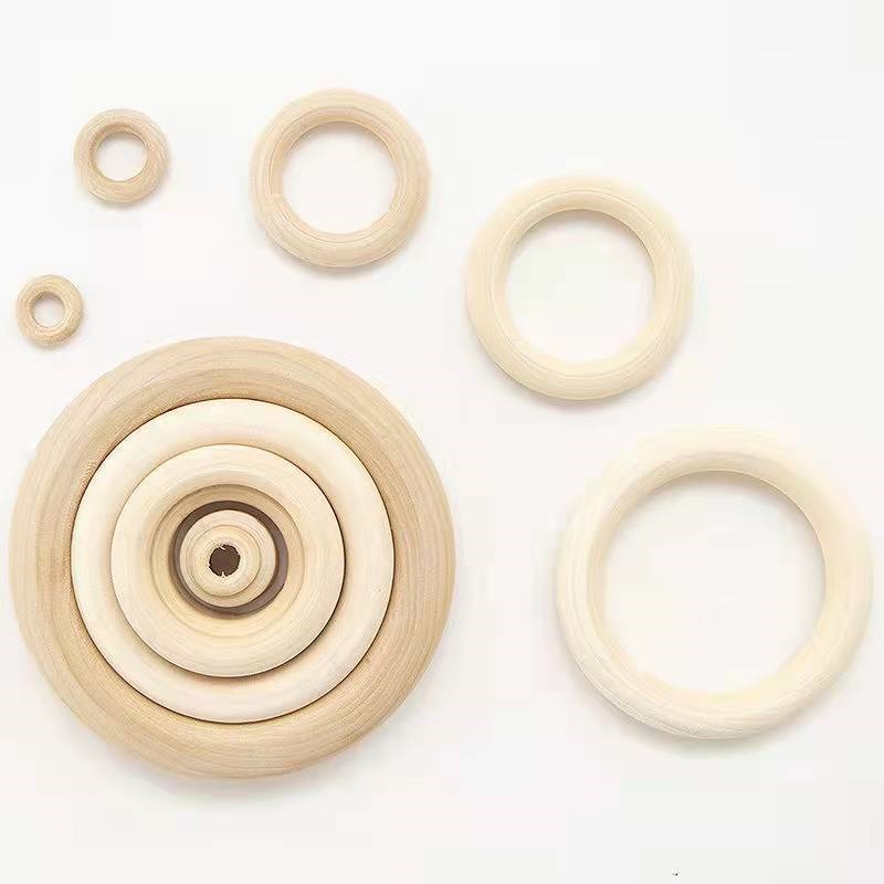 商用手袋现货圆圈饰品吊环diy木纹木环荷木配件材料手工窗帘