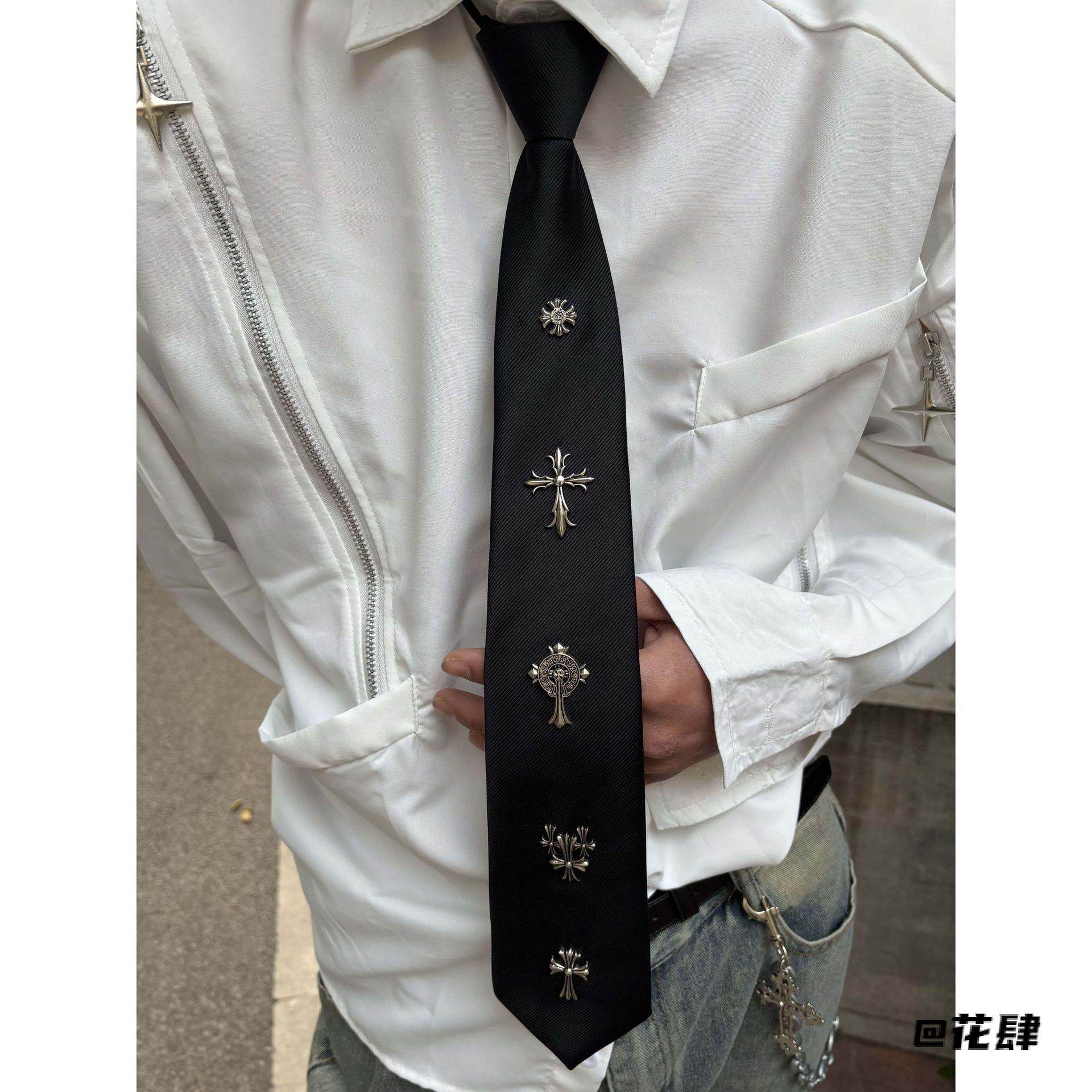 设计感时尚十字架潮流暗黑风十字架铆钉领带时髦铆钉潮男黑暗衬衫,服饰配件/皮带/帽子/围巾,领带,淘宝优惠券,粉丝福利购,淘宝优惠卷