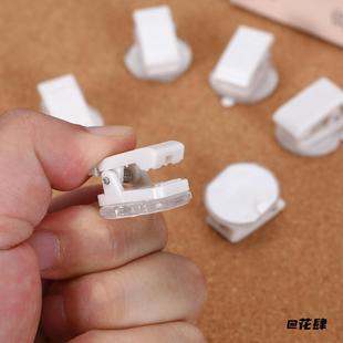 挂钩可爱夹子亚克力夹子片夹手机带胶多功能背板面PP夹配件夹