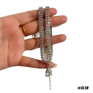 腰链礼服水钻水滴大胸露背颈链新娘肩链一字肩夸张晚礼服胸链