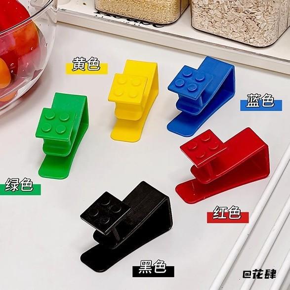 办公桌家用衣柜门彩色高颜值柜门高级新款百搭简约积木挂钩多巴胺