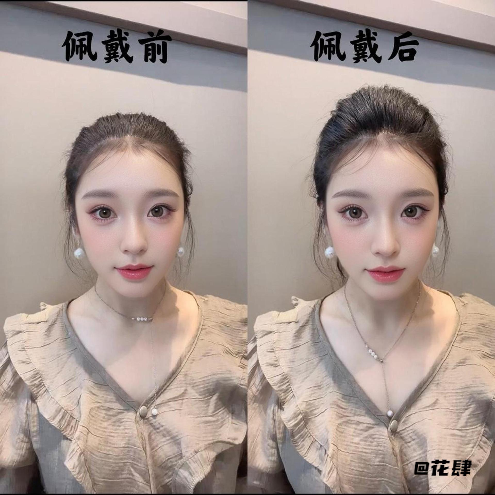 刘海假发蓬松短发插发梳女生发垫发根垫高盘发增高头饰自然头顶