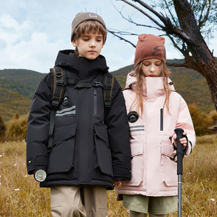 东北哈尔滨儿童羽绒服新款女童中大童亲子外套冬季保暖加厚防寒服