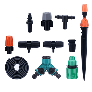 滴灌雾化微喷喷头配件三通直接堵头转接头水管浇水喷淋自动浇花器