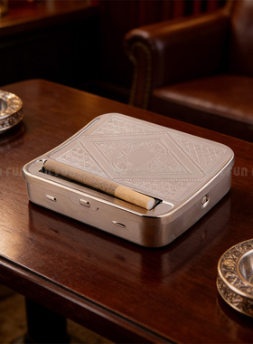 卷烟器手动半自动金属卷烟盒户外便携式卷烟机金属手卷烟盒卷烟器