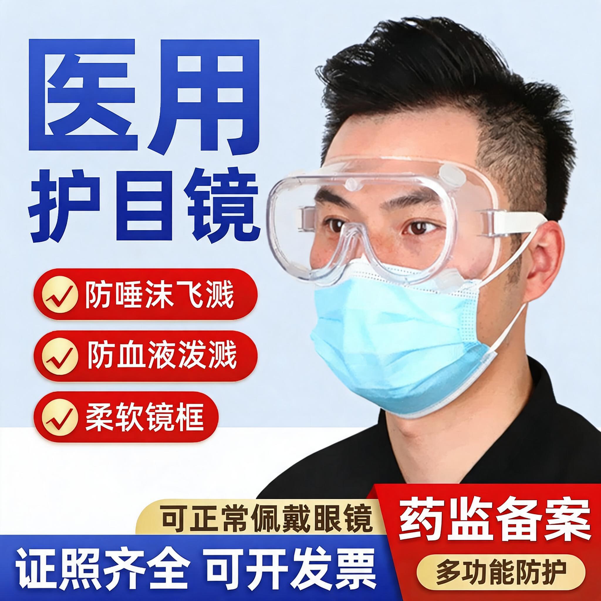医用护目镜全封闭防风隔离眼罩图片