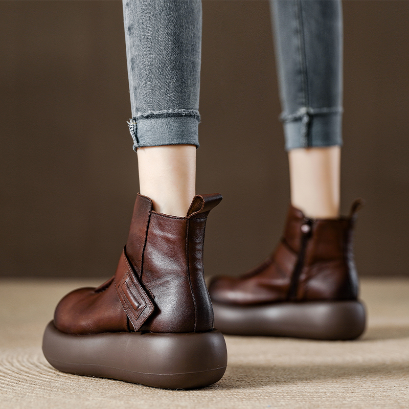 真皮洋气显瘦马丁靴！！送运费险