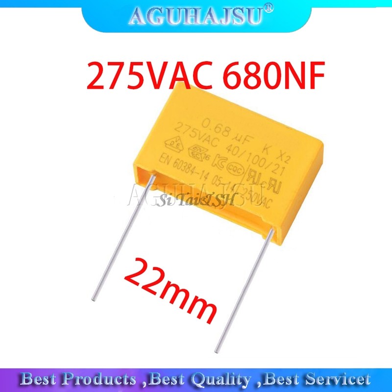 10pcs 0.68uF 10pcs capacitor X2 capacitor 275VAC 680NF Pitc_虎窝淘