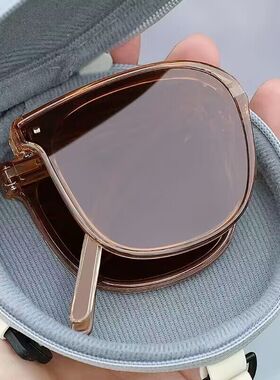 折叠墨镜女夏2026新款高级感防紫外线强光防晒偏光太阳镜大脸显瘦