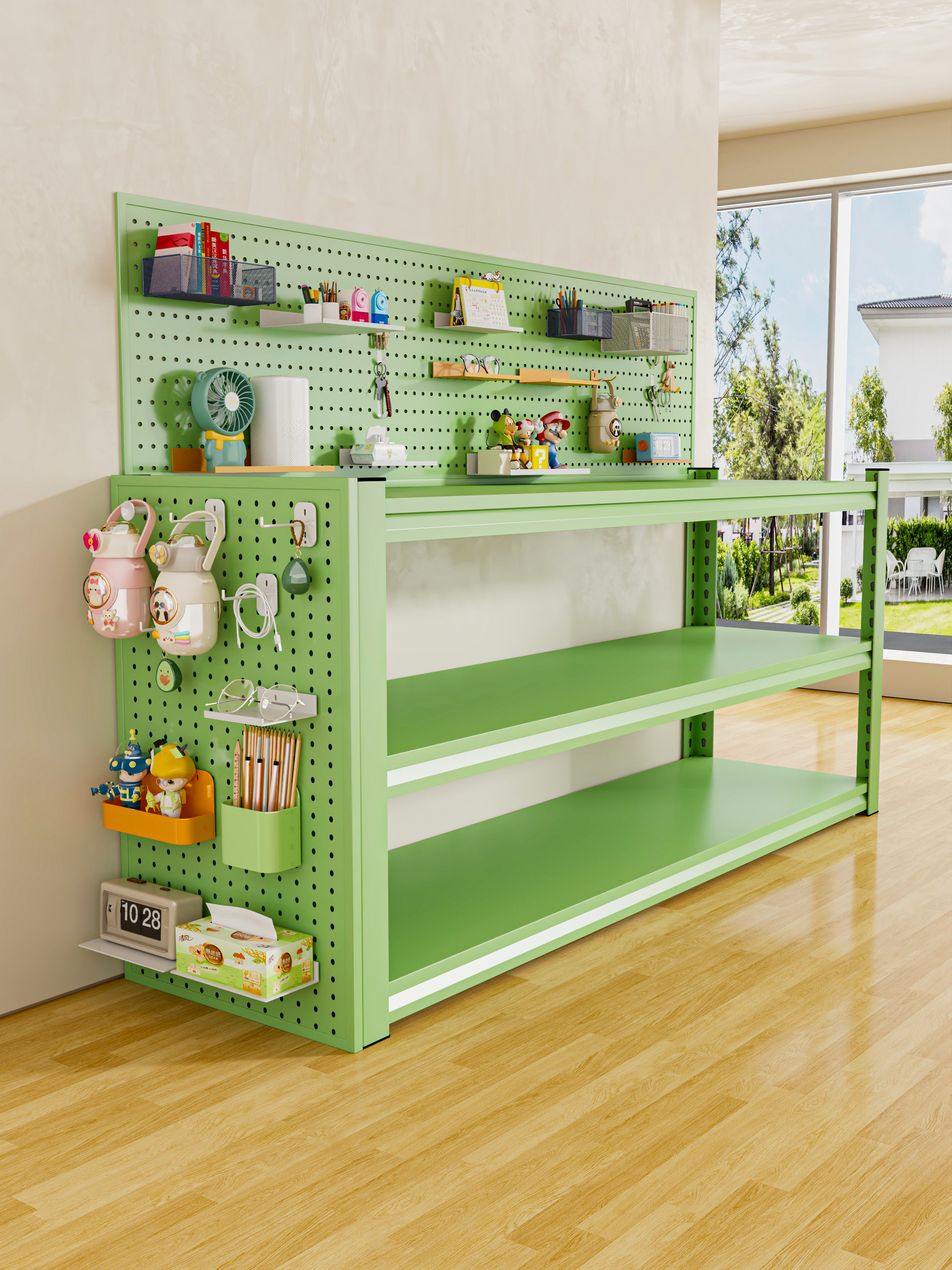 家用置物架杂物间厨房阳台客厅多功能货架落地多层收纳整理展示架