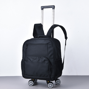 拉杆双肩包带轮子旅行包男士大容量商务出差行李箱背包中学生书包