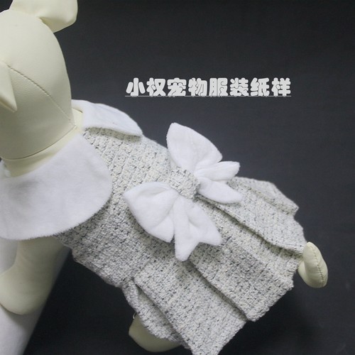 宠物服模板手工DTY猫狗背心裙图纸泰迪比熊博美公主裙纸样可定制