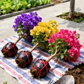 三角梅树苗盆栽重瓣大苗勤花老桩室内外爬藤植物红梅花卉开花好养