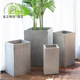 方形水泥花盆高方镁泥盆绿植盆栽简约千年木白色黑色客厅户外轻奢