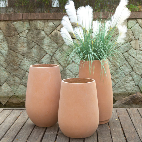 水泥花盆北欧风格复古红陶