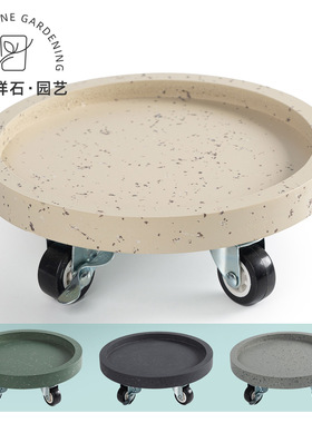 圆形移动花盆托盘带滚轮万向轮底座底盘绿植盆栽定制加厚承重滑轮
